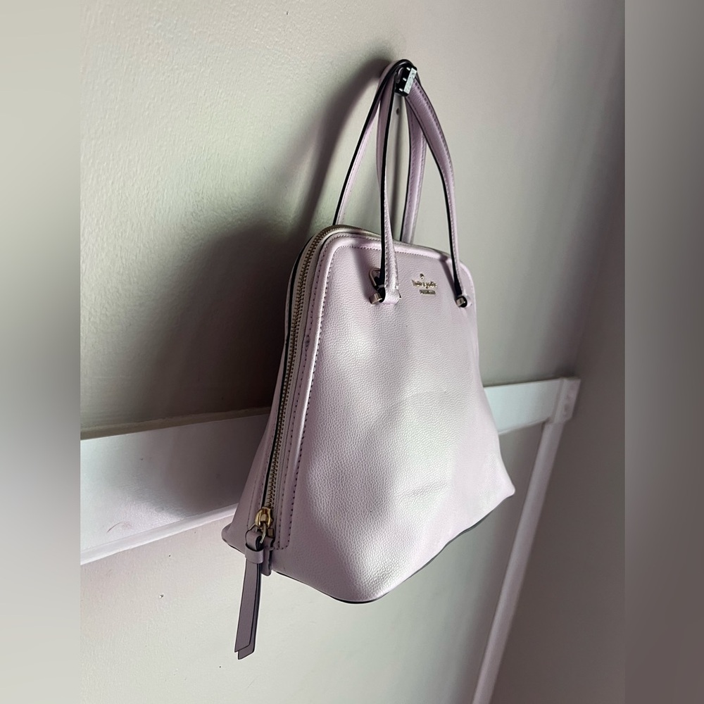 kate spade Light Pink Leather Satchel with Gold Logo - Picture 5 of 7